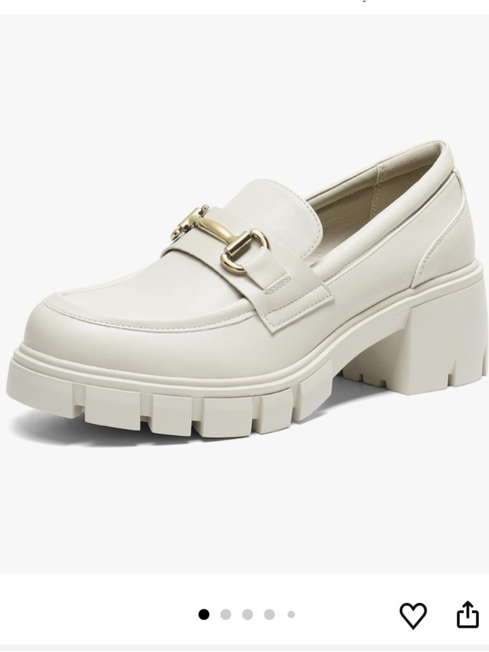 Dream Pairs Beige Chunky Loafers 9 - Picture 7 of 7